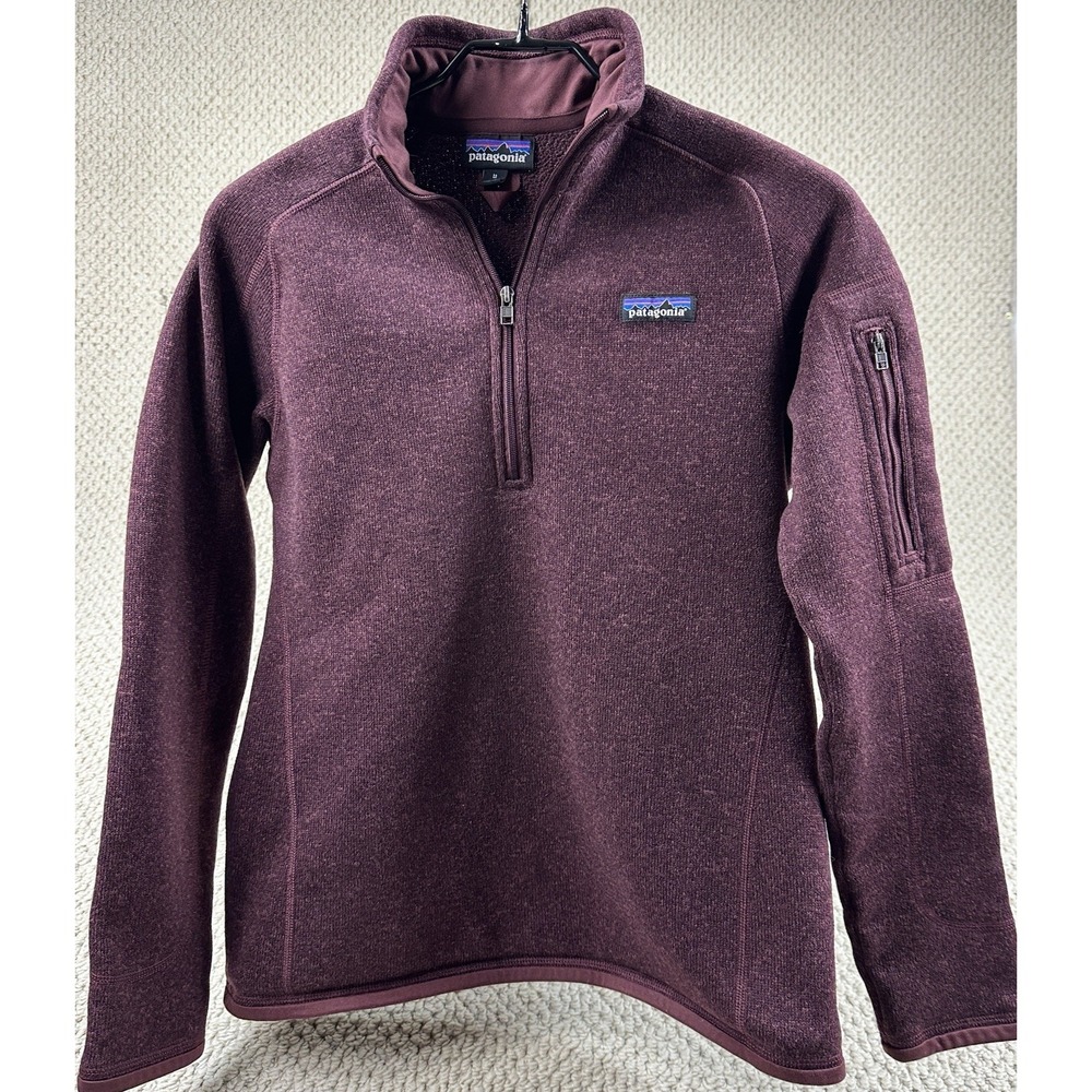 Patagonia Better Sweater Womens M Dark Ruby 1/4 Zip Pullover Fleece Jacket 25617